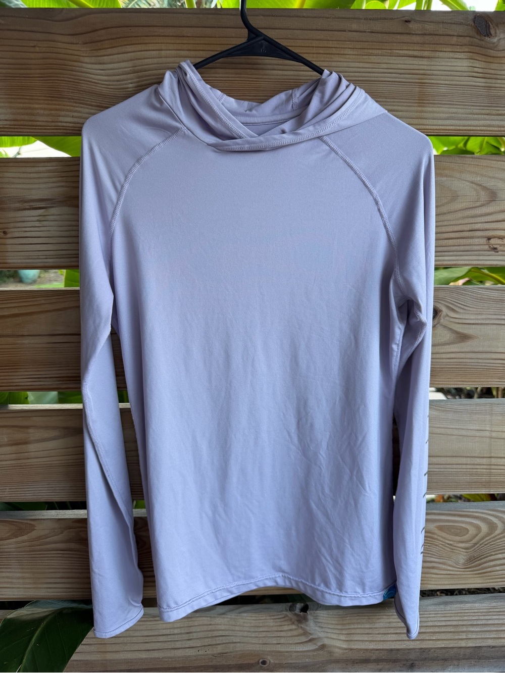AFTCO Pale Lavender Lightweight Hooded Long-Sleeve Top